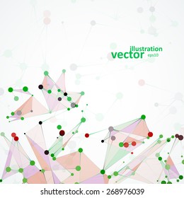 Futuristic dna, abstract molecule, cell illustration eps10