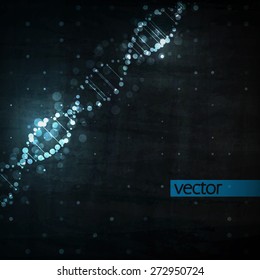 Futuristic dna, abstract molecule, cell illustration eps10