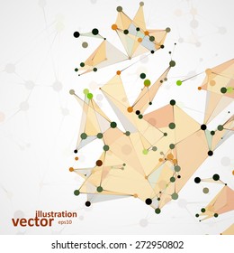 Futuristic dna, abstract molecule, cell illustration eps10