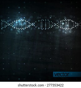 Futuristic dna, abstract molecule, cell illustration eps10