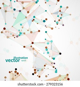 Futuristic dna, abstract molecule, cell illustration eps10