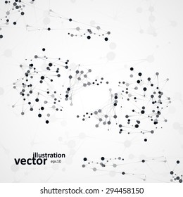 Futuristic dna, abstract molecule, cell illustration eps10