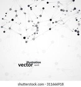 Futuristic dna, abstract molecule, cell illustration eps10