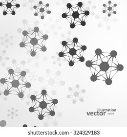 Futuristic dna, abstract molecule, cell illustration eps10
