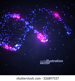 Futuristic dna, abstract molecule, cell illustration eps10