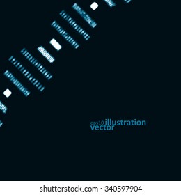 Futuristic dna, abstract molecule, cell illustration eps10