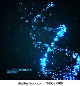Futuristic dna, abstract molecule, cell illustration eps10
