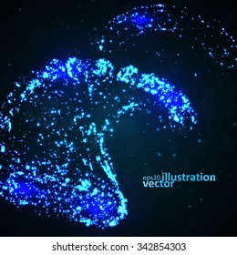 Futuristic dna, abstract molecule, cell illustration eps10