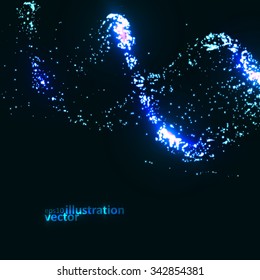 Futuristic dna, abstract molecule, cell illustration eps10