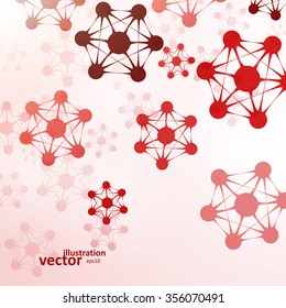 Futuristic dna, abstract molecule, cell illustration eps10
