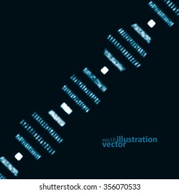 Futuristic dna, abstract molecule, cell illustration eps10