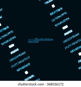 Futuristic dna, abstract molecule, cell illustration eps10