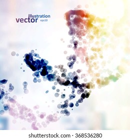 Futuristic dna, abstract molecule, cell illustration eps10