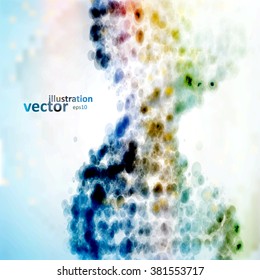 Futuristic dna, abstract molecule, cell illustration eps10