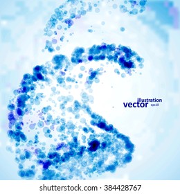 Futuristic dna, abstract molecule, cell illustration eps10