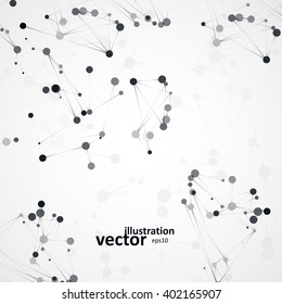 Futuristic dna, abstract molecule, cell illustration eps10