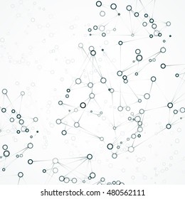 Futuristic dna, abstract molecule, cell illustration 