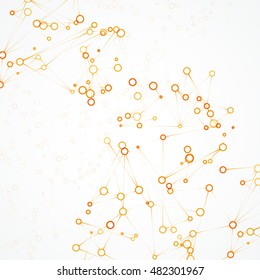 Futuristic dna, abstract molecule, cell illustration 