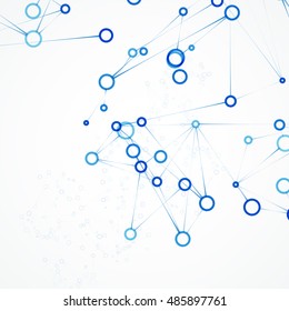 Futuristic dna, abstract molecule, cell illustration 