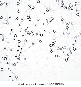 Futuristic dna, abstract molecule, cell illustration 