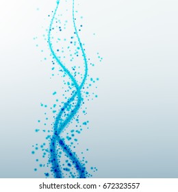 Futuristic dna, abstract molecule, cell illustration. Graphic concept for your design
