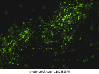 Futuristic dna background, abstract molecule illustration. Graphic concept for your design