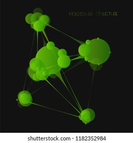 Futuristic dna background, abstract molecule illustration. Graphic concept for your design