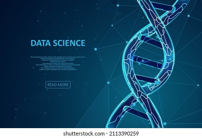 Futuristische DNA-Konzept-Struktur Illustration. Wissenschaftsvorlage für Ihr Design.