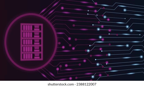 Futuristic domain illustration background, featuring interconnected nodes and digital elements. This composition exudes a sense of online connectivity and technological advancement.