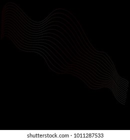 Futuristic dots pattern. Technology vector background. Data visualization. Sound wave EPS 10