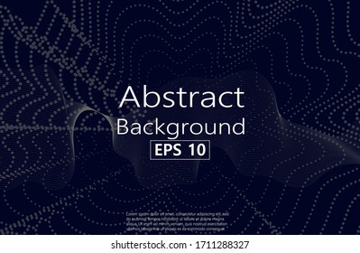 Futuristic dots pattern. Technology vector background. Data visualization. Sound wave.EPS 10