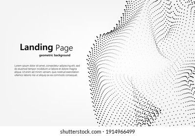 Futuristic dots pattern. Technology vector background. Data visualization. Sound wave EPS 10