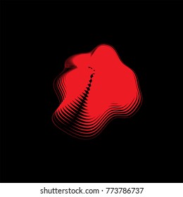 Futuristic dots pattern. Technology vector background. Data visualization. Sound wave EPS 10