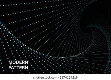 futuristic dots wavy technology lines background. Dynamic gold pattern. Modern lines Futuristic technology concept. Suit for poster, banner, brochure, cover, website, flyer. Vector illustration