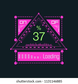 Futuristic download indicator .Futuristic Progress loading bar