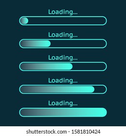 Futuristic download indicator. Vector illustration.