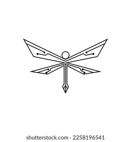 Futuristic dragonfly modern technology logo design	 - Shutterstock ID 2258196541