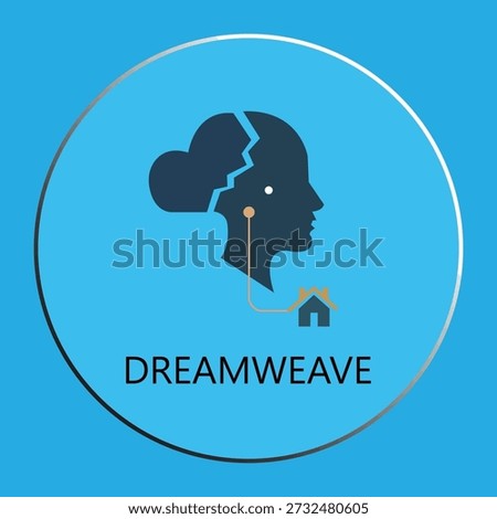 Futuristic Dreamweave Concept: Digital Human Profile with Neural Connection to Smart Home Technology