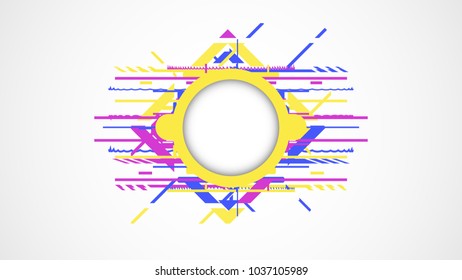 futuristic dynamic art geometric frame