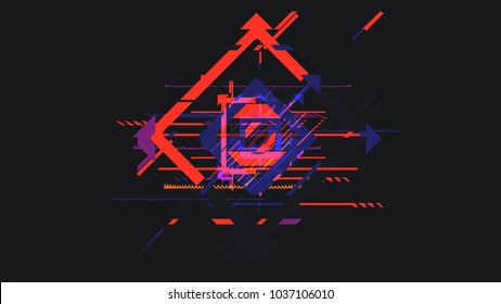 futuristic dynamic art geometric frame