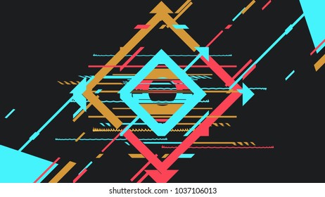 futuristic dynamic art geometric frame