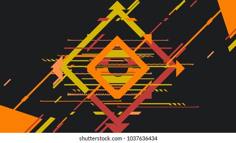 futuristic dynamic art geometric frame