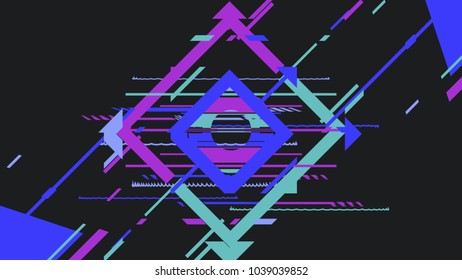 futuristic dynamic art geometric frame