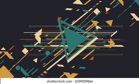 futuristic dynamic art geometric frame