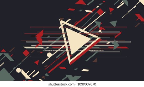 futuristic dynamic art geometric frame