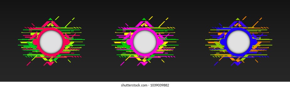 futuristic dynamic art geometric frame