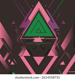 futuristic dynamic art geometric frames of various shapes and various harmonious colors