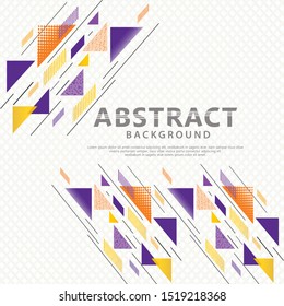 futuristic and dynamic colorful triangle lines composition ornament and texture modern pattern background, vector illustration