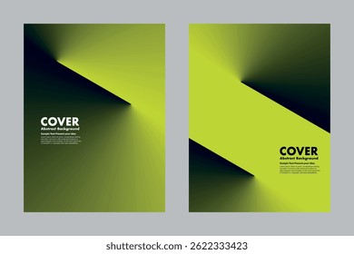 Futuristic dynamic vector abstract background with glowing green gradients and sharp geometric shapes, creating a dramatic light and shadow effect. For covers, posters, digital artwork, presentations.
