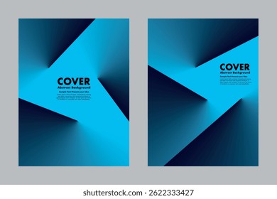Futuristic dynamic vector abstract background with glowing blue gradients and sharp geometric shapes, creating a dramatic light and shadow effect. For covers, posters, digital artwork, presentations.